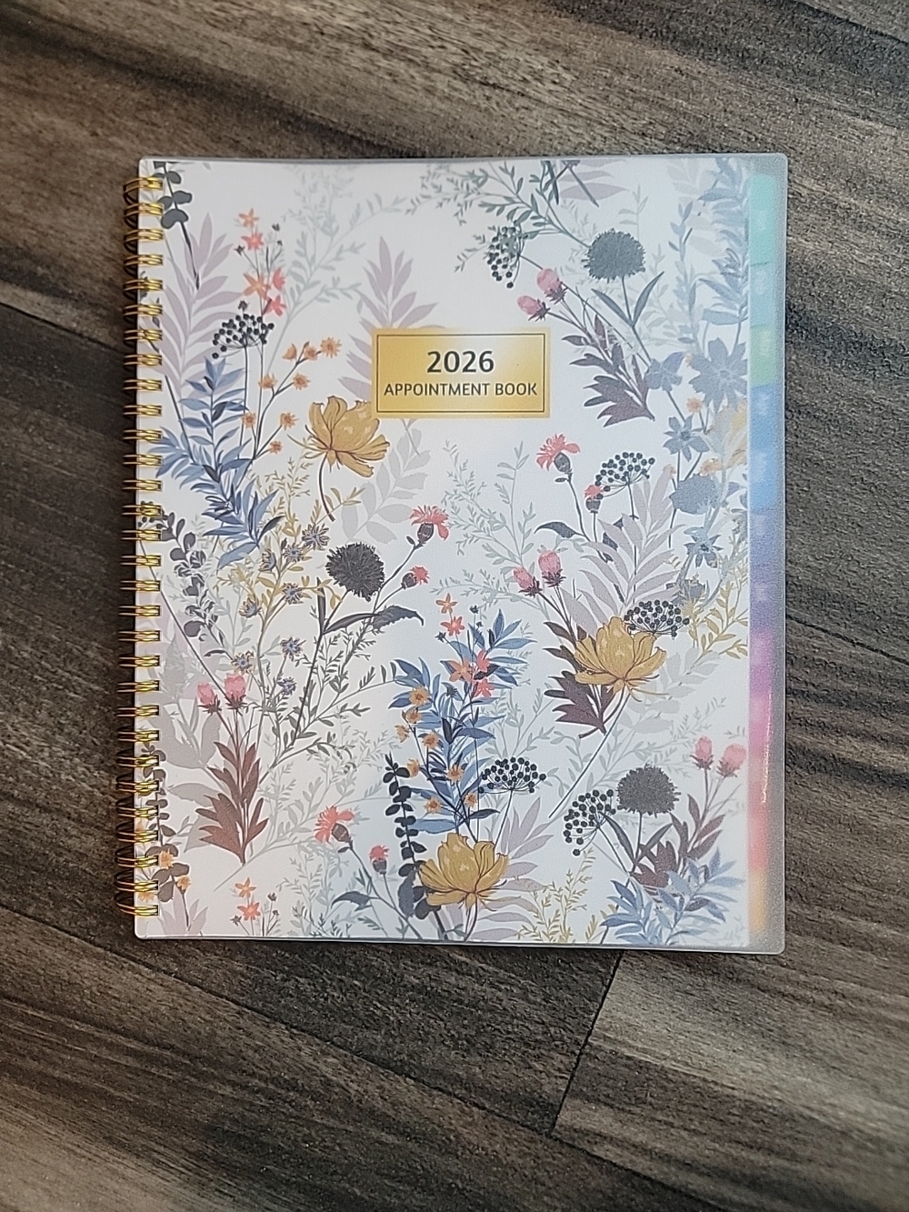 2026 Floral Appointment Book - White Floral Planner